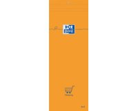 Notitieblok, 74 x 210 mm, geruit, 80 vellen, oranje