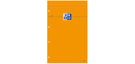 Office block Oxford 21 x 31x5 stapled orange perforated -5 x 5 mm - 80 sheets