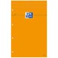 Bloc de bureau Oxford 21 x 31x5 agrafé orange perforé -5 x 5 mm - 80 feuilles