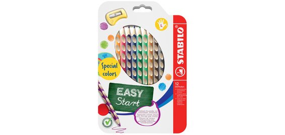 Crayon de couleur EASYcolors, pour droitier, étui