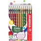 Crayon de couleur EASYcolors, pour gauchers, étui de 6