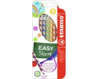 Kleurpotlood EASYcolors voor rechtshandigen - etui van 6 stuks