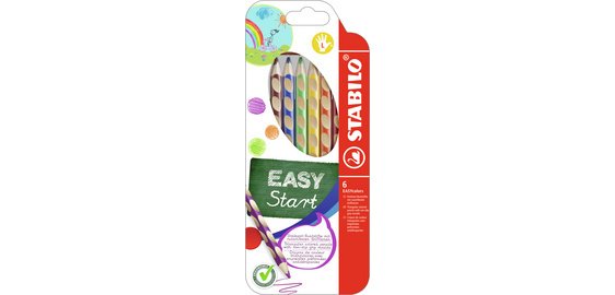 Crayon de couleur EASYcolors, pour droitiers, étui de 6