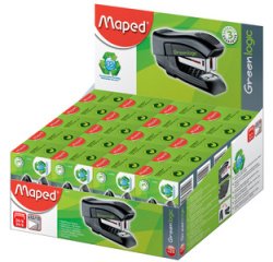 Agrafeuse Mini Standard Greenlogic, présentoir de 20,