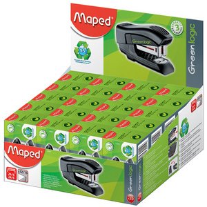 Agrafeuse Mini Standard Greenlogic, présentoir de 20,