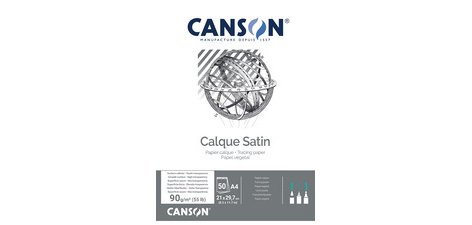 Bloc papier calque satin, 90/95 g/m2, A3