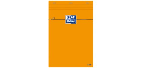 Bloc-notes, 85 x 120 mm, quadrillé,80 feuilles,orange