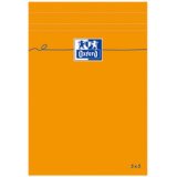 Notitieblokje 110 x 170 mm geruit 80 vellen oranje