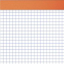 Bloc-notes, A4, quadrillé, 80 feuilles