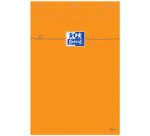 Bloc de bureau Oxford 21 x 31,5 cm agrafé orange - 5 x 5 mm - 80 feuilles