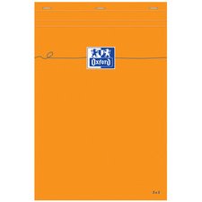 Bloc de bureau Oxford 24 x 31,5 cm agrafé orange - uni - 80 feuilles