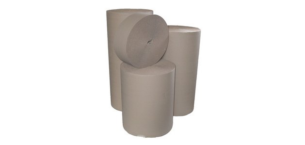 Rouleau de carton ondulé, (l)400mm x (L)70m, 80 g/m2