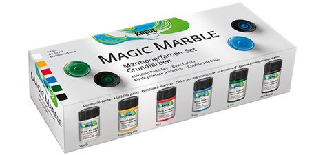 Peinture à marbrer 'Magic Marble',kit couleurs de base