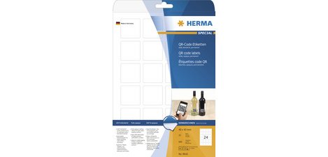 Etiquette code QR, 80 x 40 mm, rectangulaire