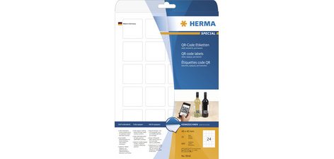 Etiquette code QR, 80 x 40 mm, rectangulaire