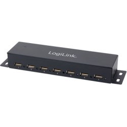 Hub USB 2.0 pour un montage mural, 7 ports, boîtier