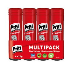 Bâton de colle 4 x 22 g, pack économique, sans solvant