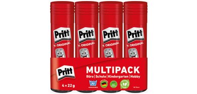 Bâton de colle 4 x 22 g, pack économique, sans solvant