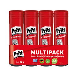 Bâton de colle 4 x 22 g, pack économique, sans solvant