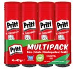 Bâton de colle 4 x 43 g, pack économique, sans solvant