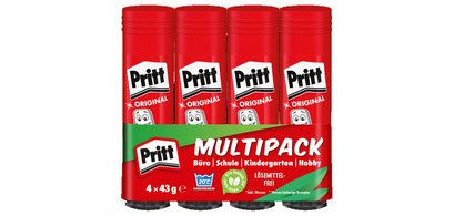 Bâton de colle 4 x 43 g, pack économique, sans solvant