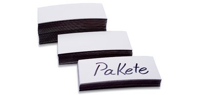 Etiquettes aimantées, 30 x 100 x 0,6 mm, blanc