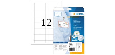 name plates to insert SPECIAL, 90 x 54 mm, white