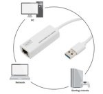 Adaptateur USB 3.0 vers Gigabit Ethernet, blanc