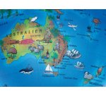 Globe lumineux KID, bleu, 250 mm, texte francais