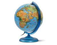 Globe lumineux KID, bleu, 250 mm, texte francais