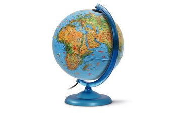 Globe lumineux KID, bleu, 250 mm, texte francais