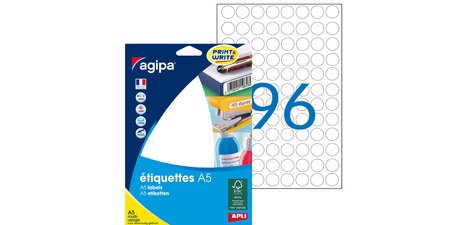 Etiketten Rund Vielseitig Weiß Durchmesser 24 mm - Packung mit 640