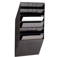 Set porte-brochures mural 'FLEXIBOXX 6', A4, noir