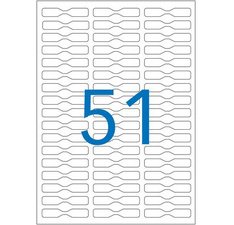 Etiquette bijouterie, 45 x 8 mm, format A5, enlevable