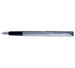 Stylo-plume waterman graduate corps acier chromé section noire