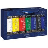 Peinture acrylique el Greco, 75 ml, Kit de 6