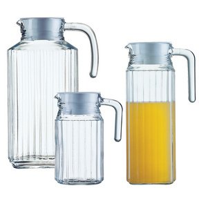Glazen schenkkan 'Quadro' van Arcoroc, 1 liter