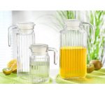 Pichet en verre avec couvercle "Quadro"