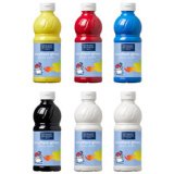 Assortiment de 6 flacons 500ml de gouache Glossy assorties