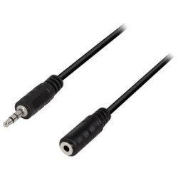 Câble audio, mâle - femelle, 10 m, noir