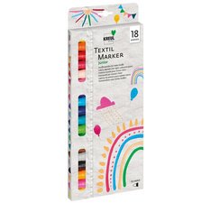 Marqueurs textiles medium 'Junior', set de 18