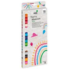 Textielmarkers medium 'Junior', set van 18