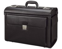 Valise pour pilotes 'VICENZA', simili cuir, noir