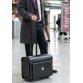 Valise pour pilotes SILVANA, simili cuir, noir