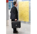 Valise pour pilotes SILVANA, simili cuir, noir