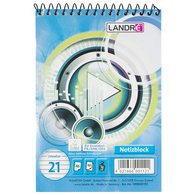 bloc-notes à spirale, format A6, 40 feuilles