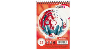 bloc-notes à spirale, A6, 40 feuilles, ligné