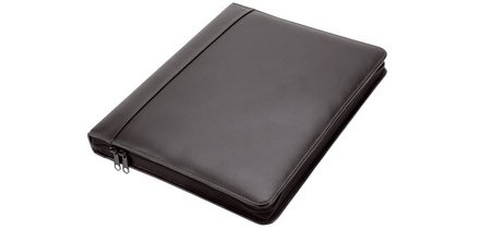 Serviette classeur 'MONZA', A4, similicuir, noir