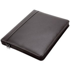 Serviette classeur 'MONZA', A4, similicuir, noir