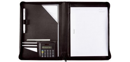 Conférencier 'CATANA', A4, cuir nappa, noir